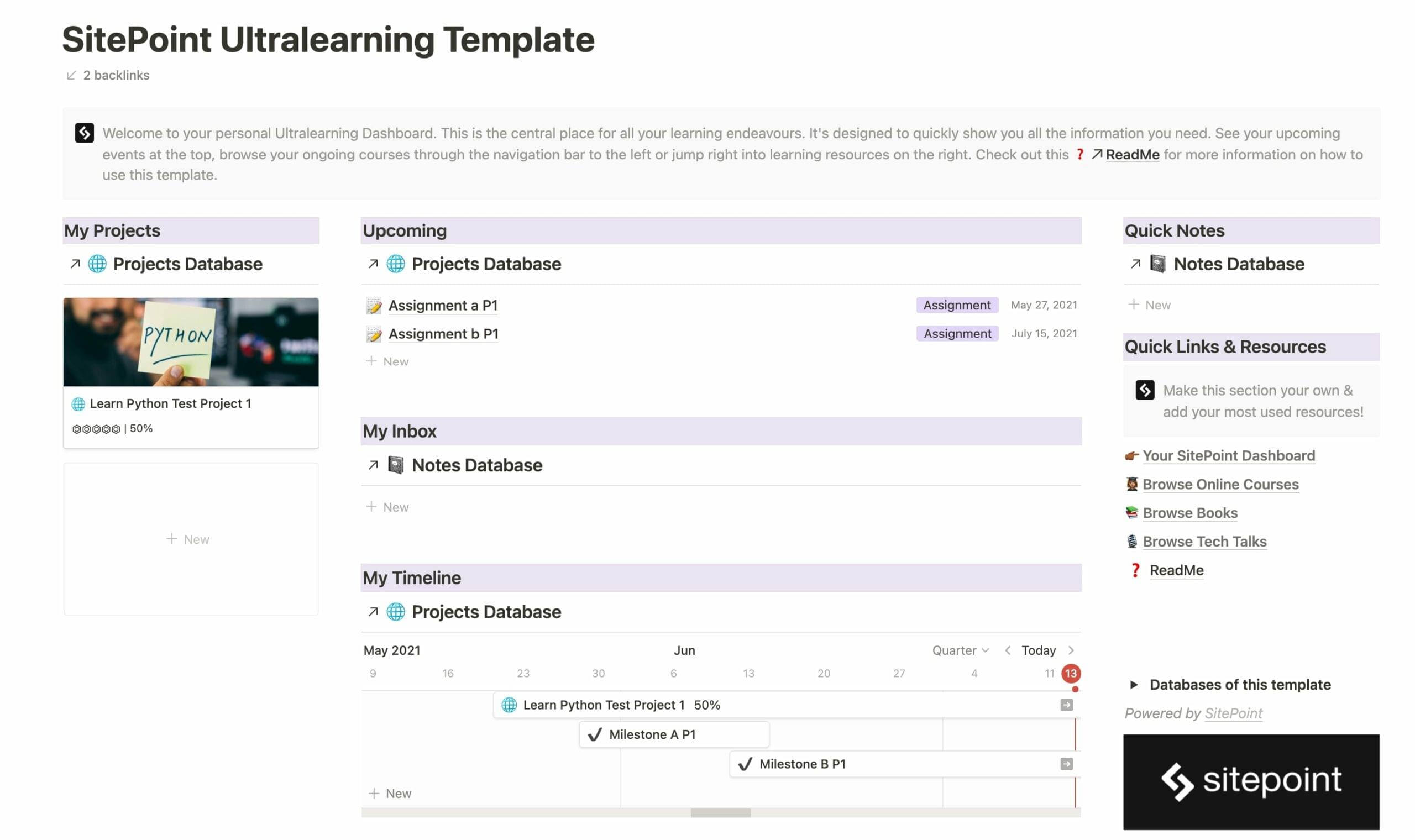 Ultralearning in Notion Template