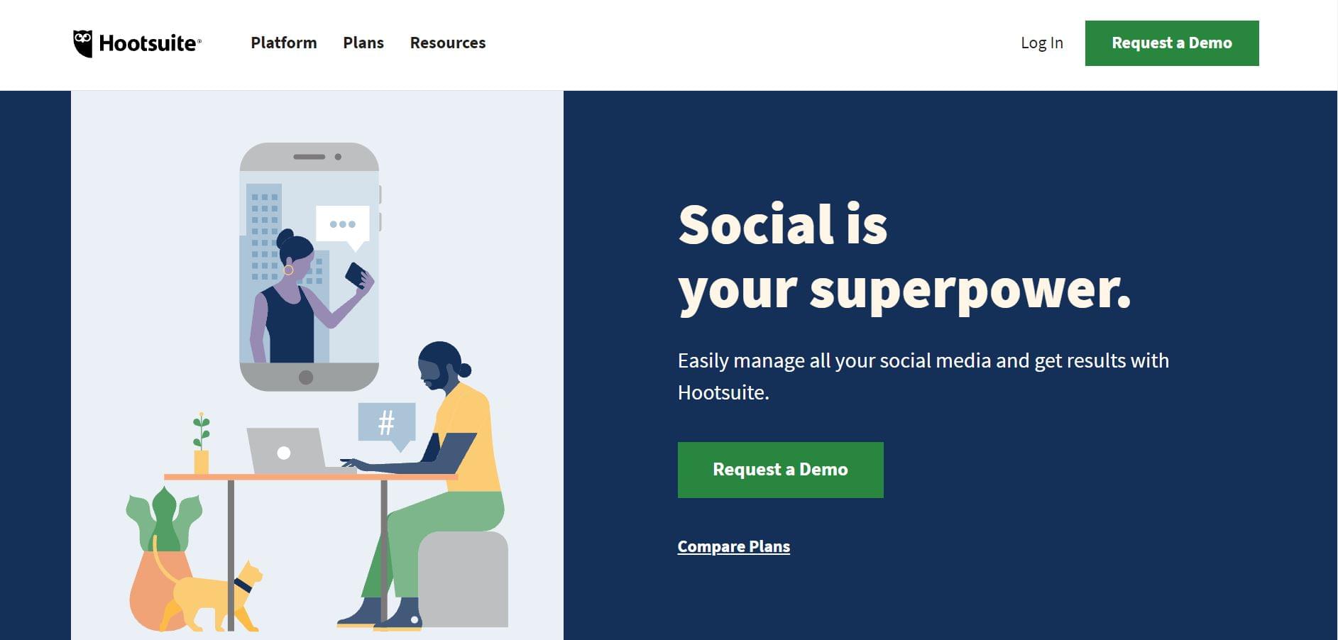 Hootsuite site screenshot