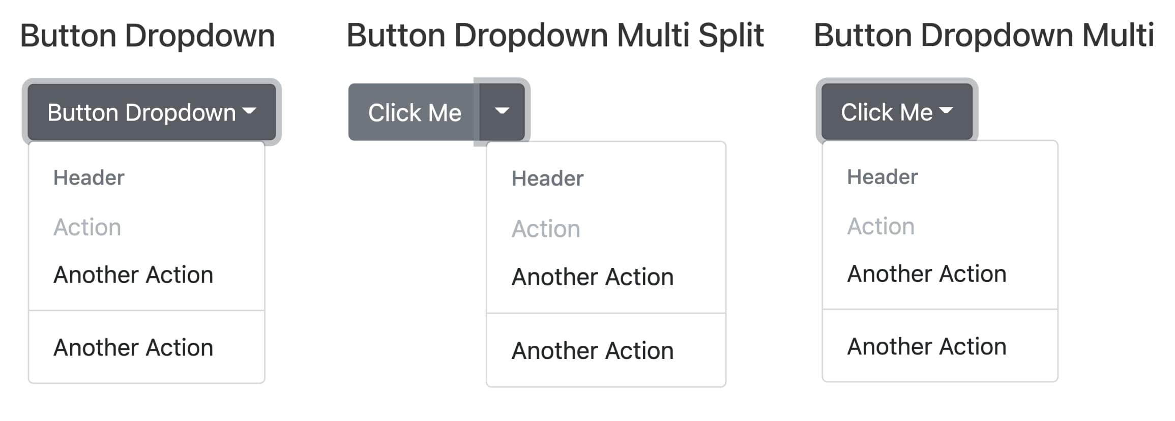 Button dropdown variants in Reactstrap