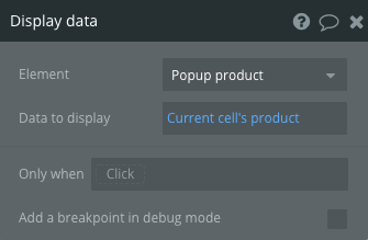 Display data