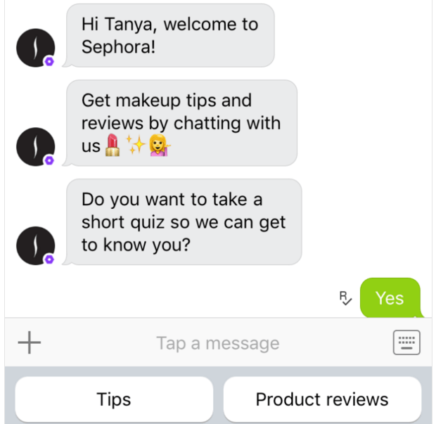 Kik chatbot sephora